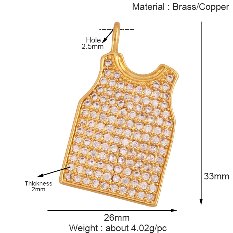 Trendiges Sportshirt, Baseball, Fußball, Rugby, Tennisschläger, Charm-Anhänger, 18 Karat vergoldet, DIY-Halskette, Schmuckzubehör, K94 – Detail 24