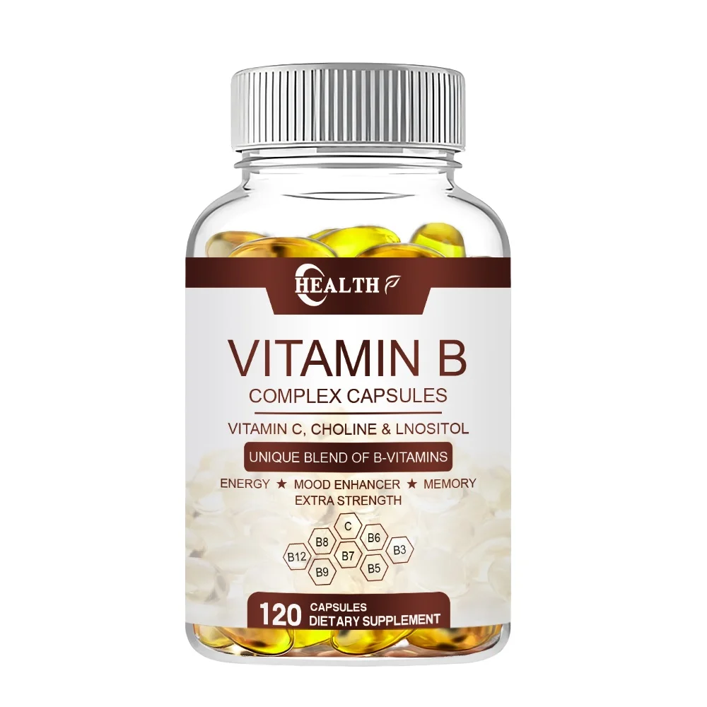 HEALTH Efficient Vitamin B Complex Containing Vitamin C, B1, B2, B3, B5, B6, B12, Biotin Natural Energy Complex