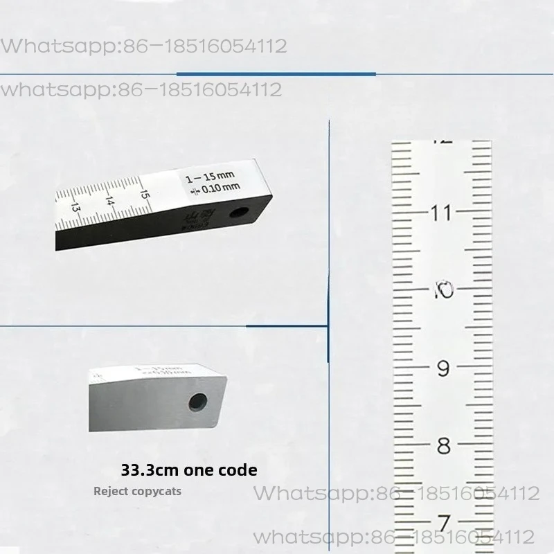 Wedge plug gauge, stainless steel high-precision inclined surface gap detection gauge, gap plug gauge 0.4-6 1-15mm