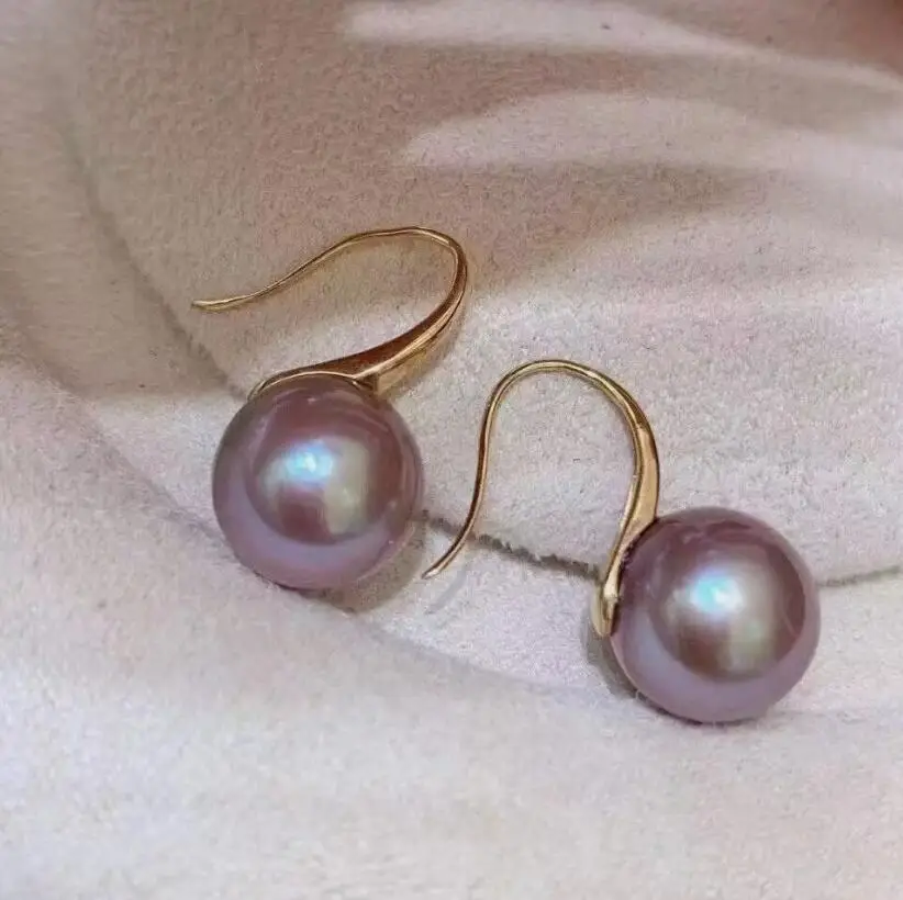 

Великолепные круглые висячие серьги с лавандовым жемчугом Южного моря 9-10 мм 925s