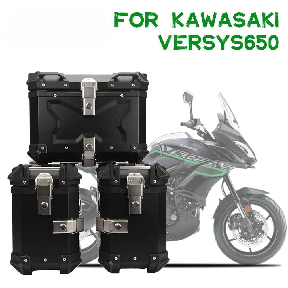 For Kawasaki Versys650   45L tail boxes Aluminum top box motorcycle 35L side box