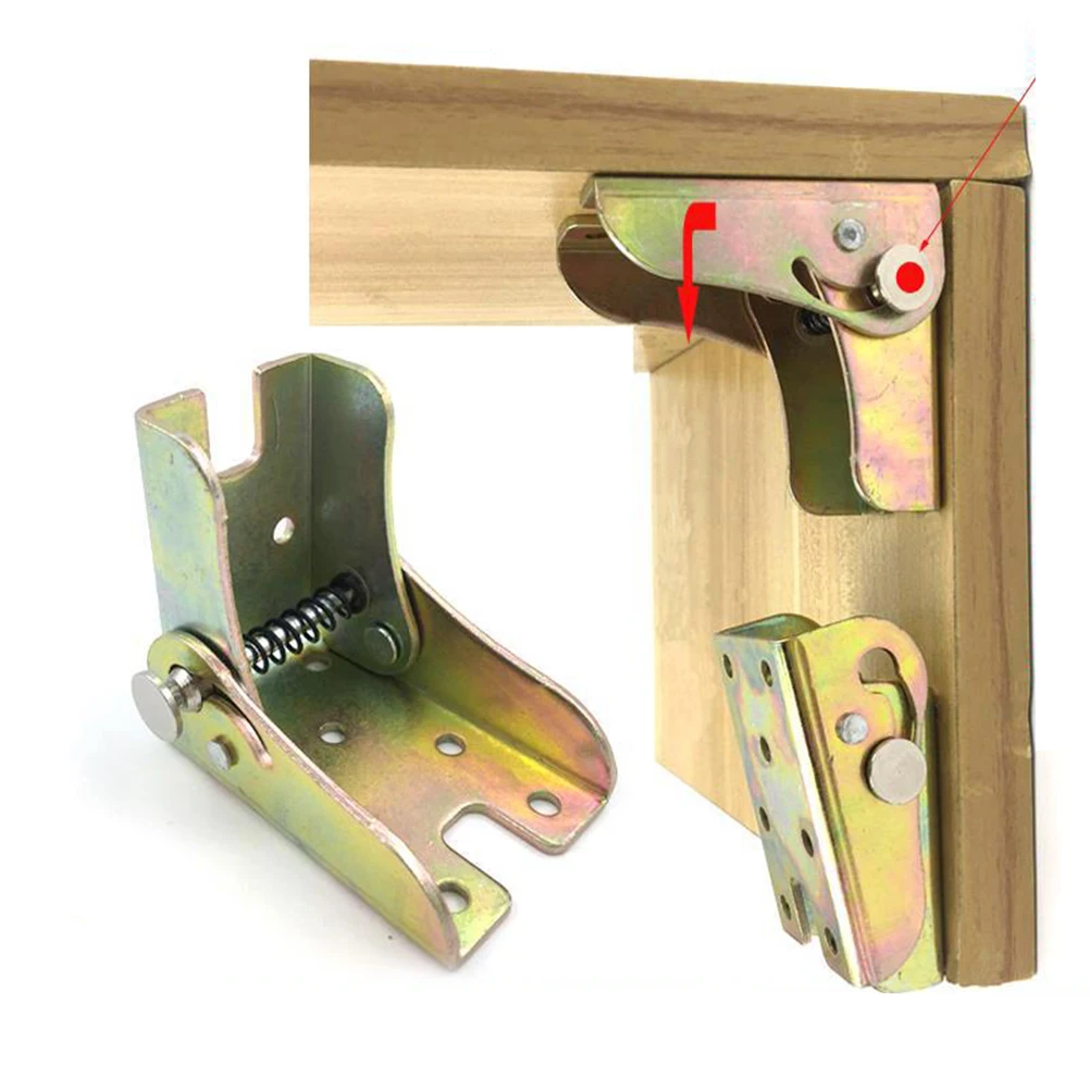

4 Pcs Foldable Hinges Furniture Legs Table Extension Bracket Foldable Support Drop Leaf Folding Hinge Supplies
