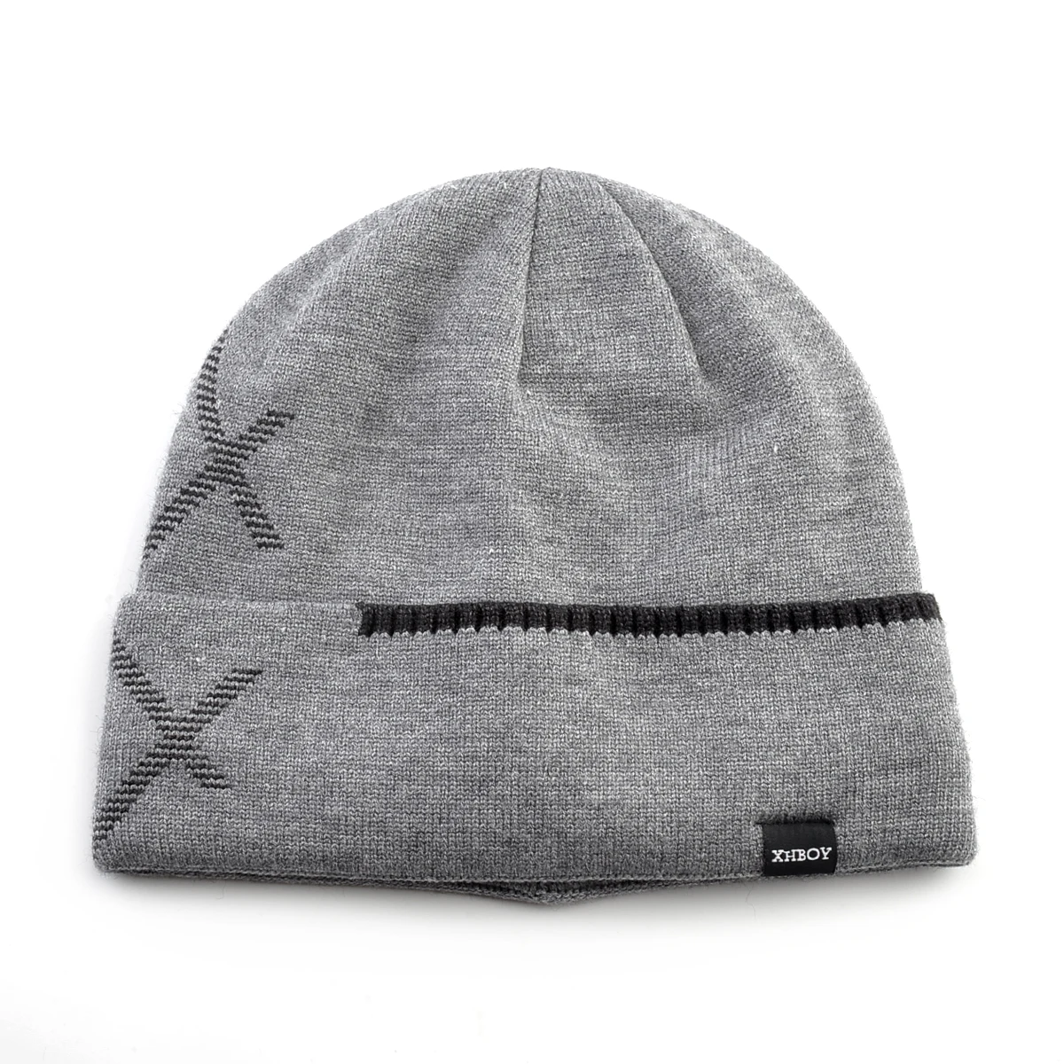 KKISSBAOBEI Winter Beanie Men Knitted Warm Hat Outdoor Casual Skullies Beanies Thick Double Layers Add Velvet Hat