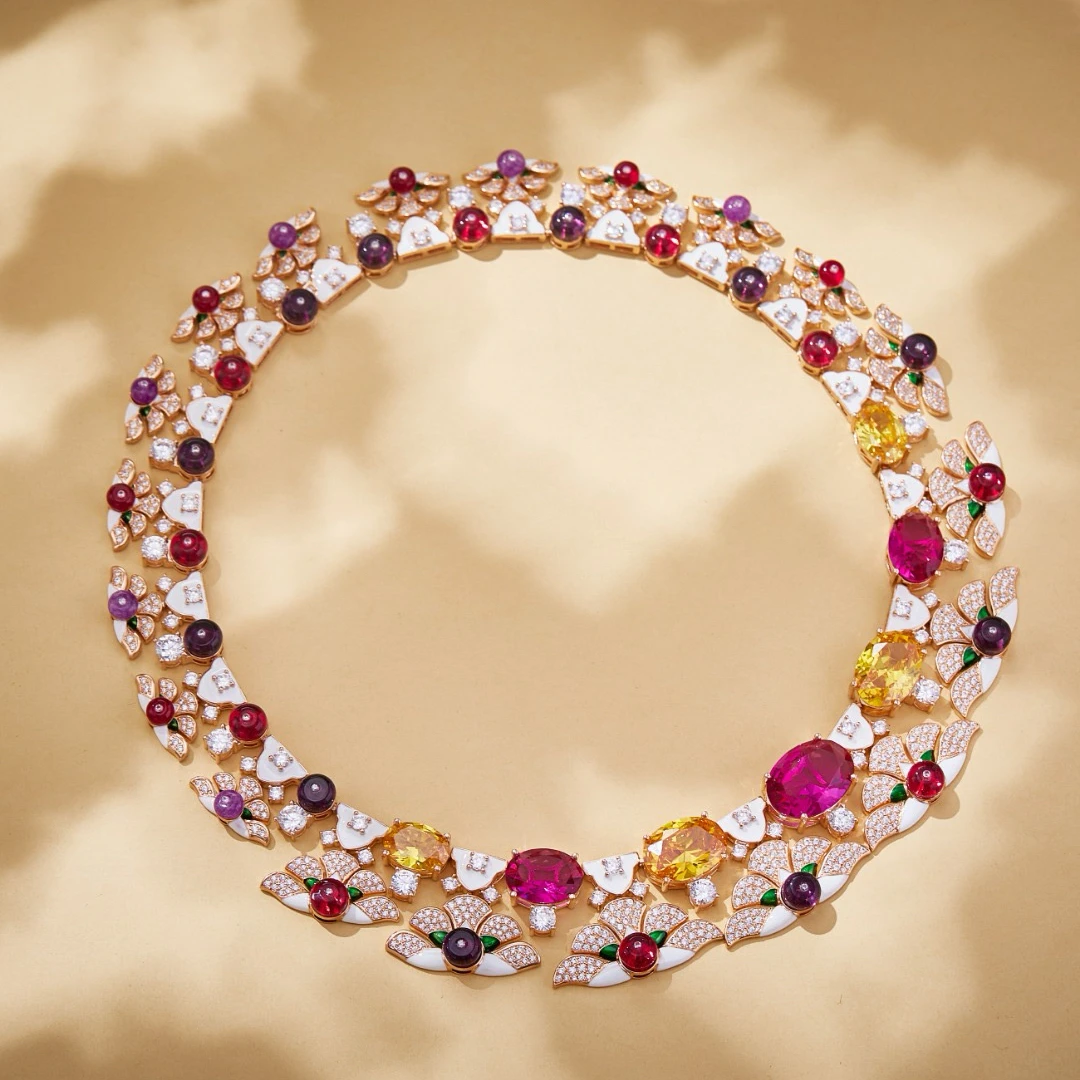 

AY Luxury Fashion AAA Cubic Zircon Lotus Flower Choker Necklace Earrings For Women Wedding Party Dinner Dress Jewelry Set