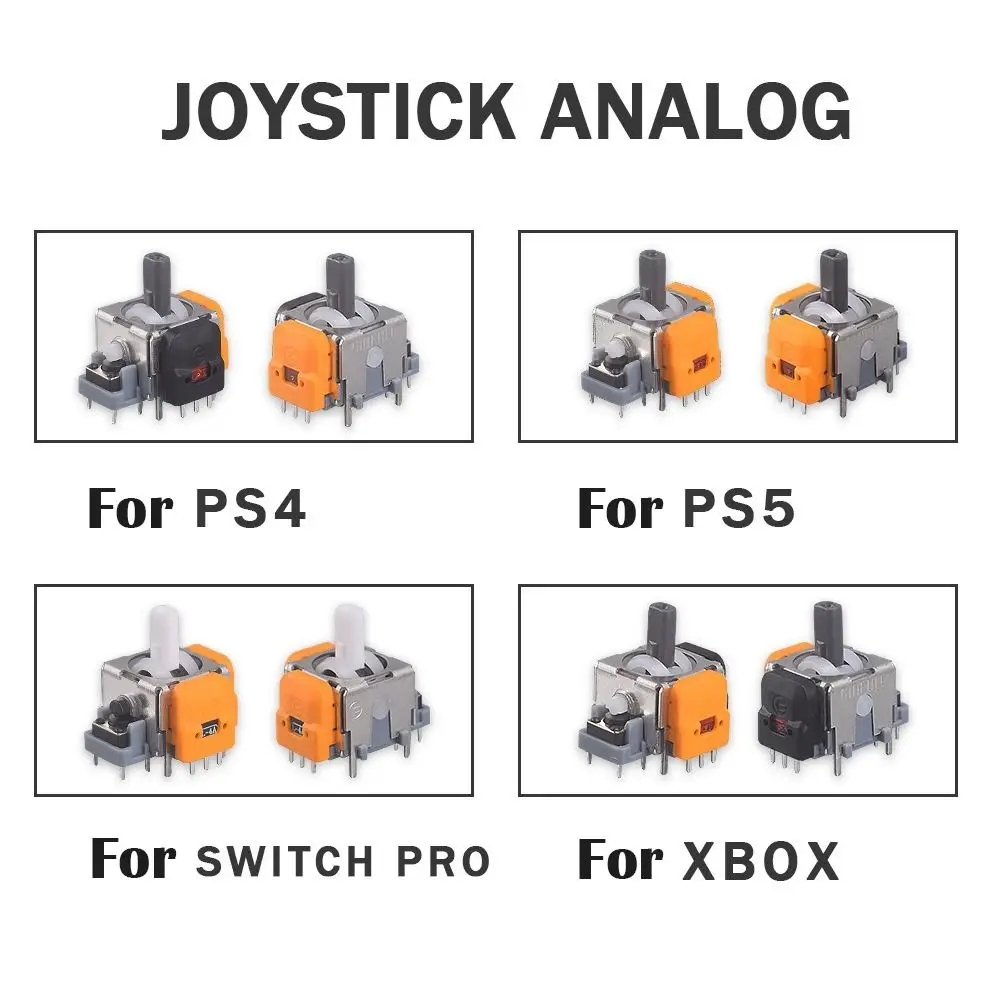 10PCS 3D Analog Sensor Hall Effect Joystick Game for Playstation 5 Rocker Module Replacement for PS5/PS4/Xbox/Switch Pro