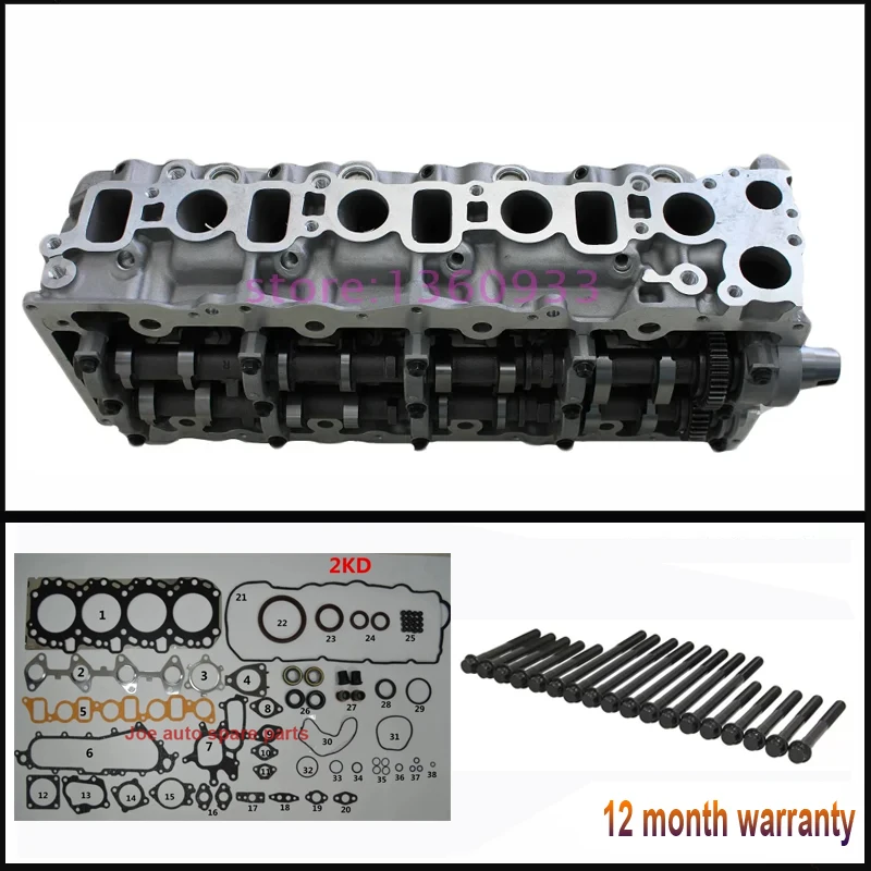 

2KD 2KDFTV 2kd-FTV Engine complete Cylinder head assy Bolt Gasket for Toyota Hilux Hiace Dyna 150 Innvova Fortuner 2.5 D-4D
