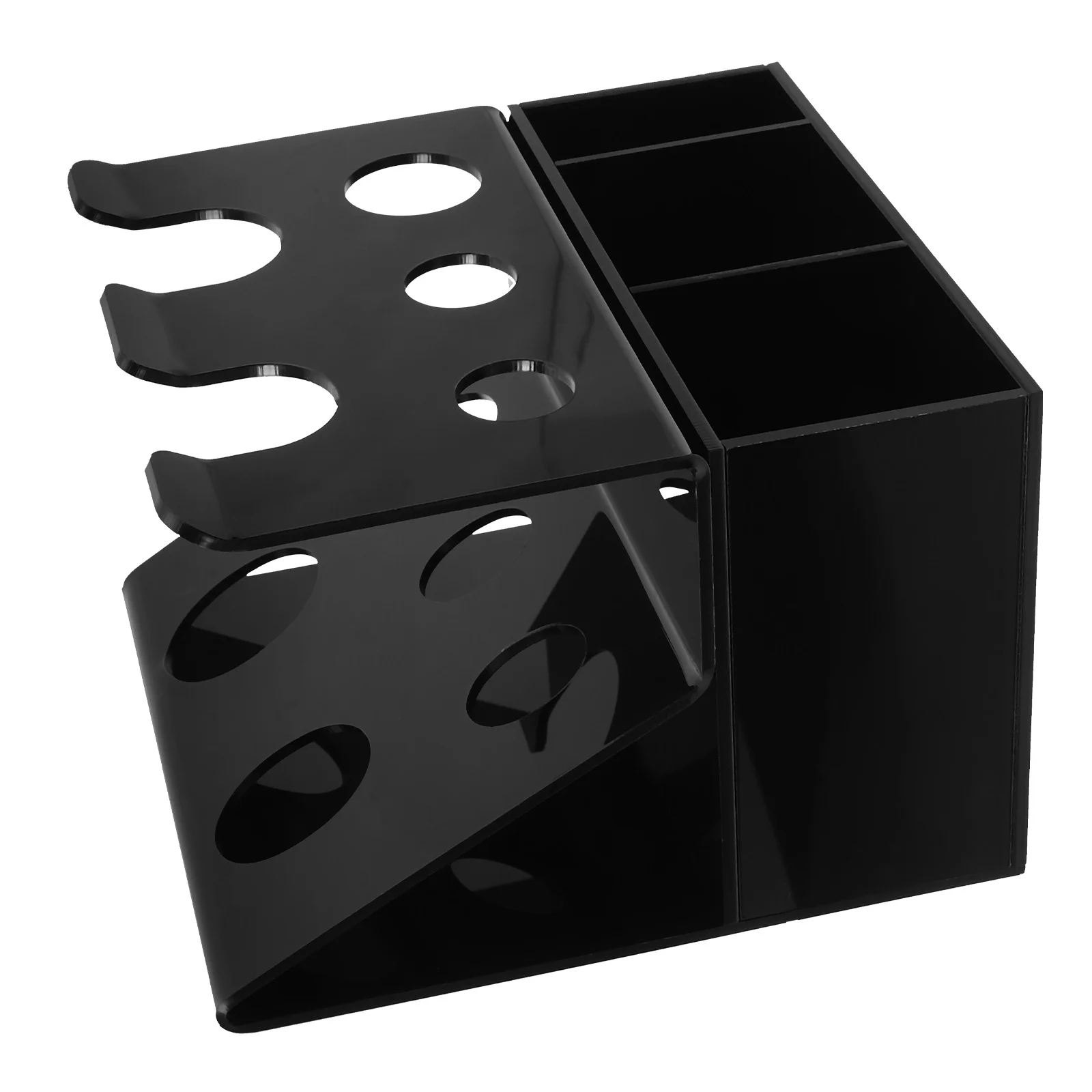 

Держатель для бритвы, прозрачный акриловый настольный органайзер, несколько отделений, стеллаж для хранения в ванной комнате, держатель для щеток