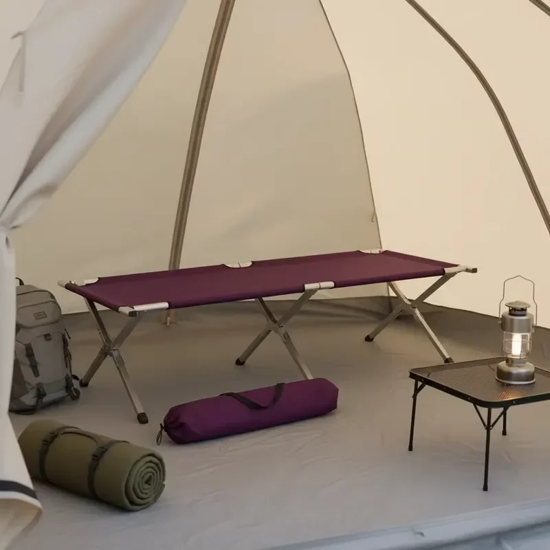 for Portable Ultra-lightweight Aluminum Alloy Camping Bed Single-person Car-mounted Non-inflatable Emergency Relief Folding