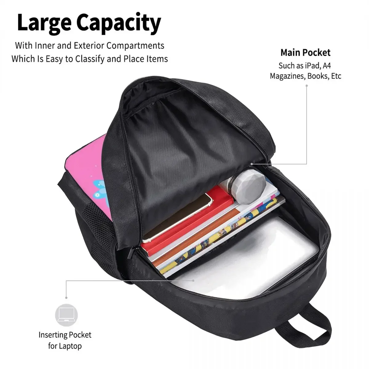 Like Nastya Travel Laptop Backpack, Business College School Computer Bag Gift for Men & Women