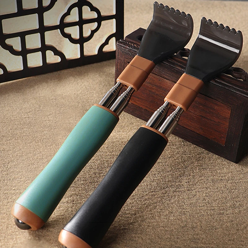 Stainless Steel Retractable Back Scratcher Portable Telescopic Scratcher Itch Massage Tool Adjustable Double Pole Scratcher Gift