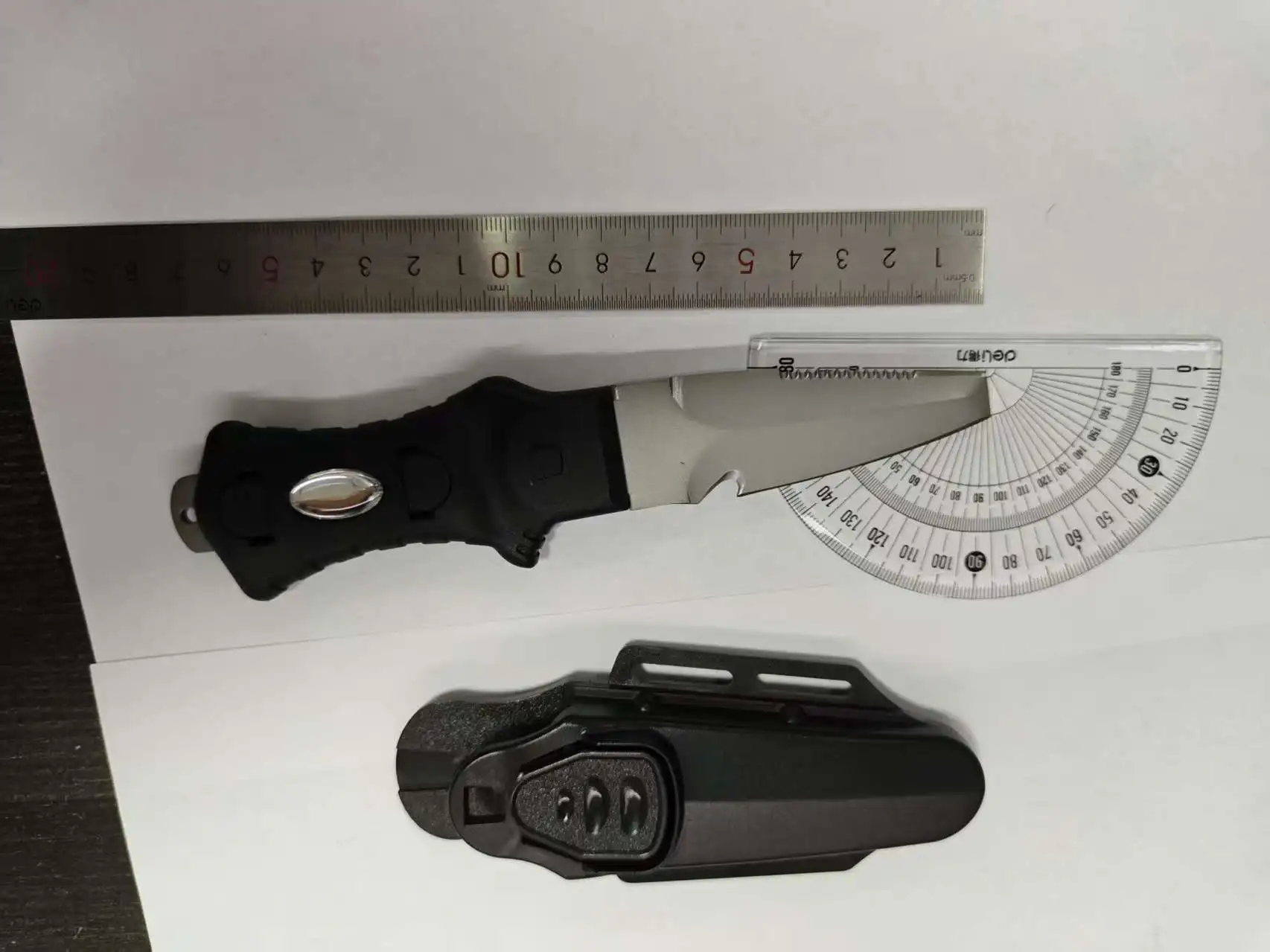 Dive Knife for Rescue, Stainless Steel Diving Tool with Line Cutter for Underwater & Survival view 6