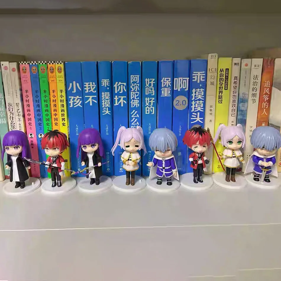 

Sousou no Frieren 8Pcs Q Version Figures Set Frieren Fern Stark Himmel PVC Collectible Model Toy Gift for Anime Fans