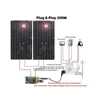 Grid-connected solar panel system balcony 600W 400W 200W 태양광 패널 키트, 완전한 플러그 앤 플레이 시스템, 220v 태양광 패널, 가정용 전원 마이크로 인버터, 발코니 태양광 Solar Panel Complete Kit System 5