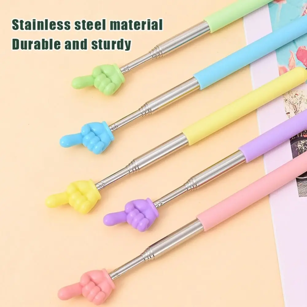 Durable Telescopic Teaching Stick Whiteboard Demonstration Classroom Finger Pointer Handheld Finger Reading Sticks Finger Design