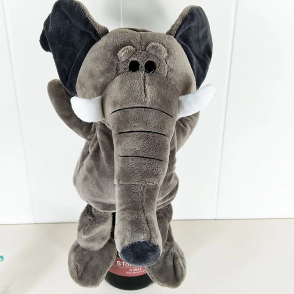 Presente de pelúcia macio infantil crianças elefante cinza brinquedo de pelúcia fantoche de mão