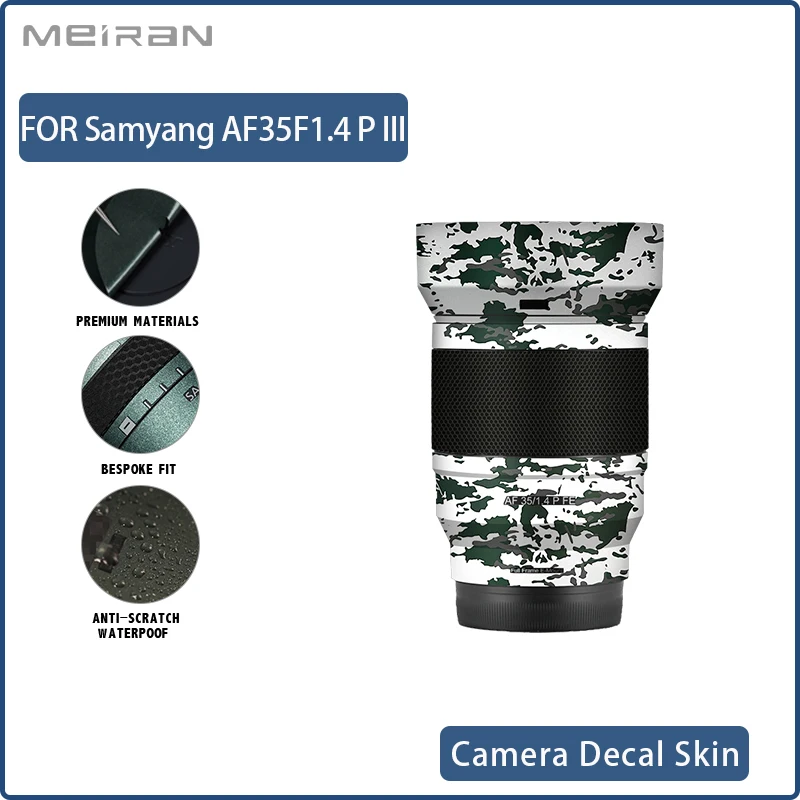 Camera Skin For Samyang AF35F1.4 P III Sticker Decal Skin Camera Lens Vinyl Wrap Film Protector Coat Customizable