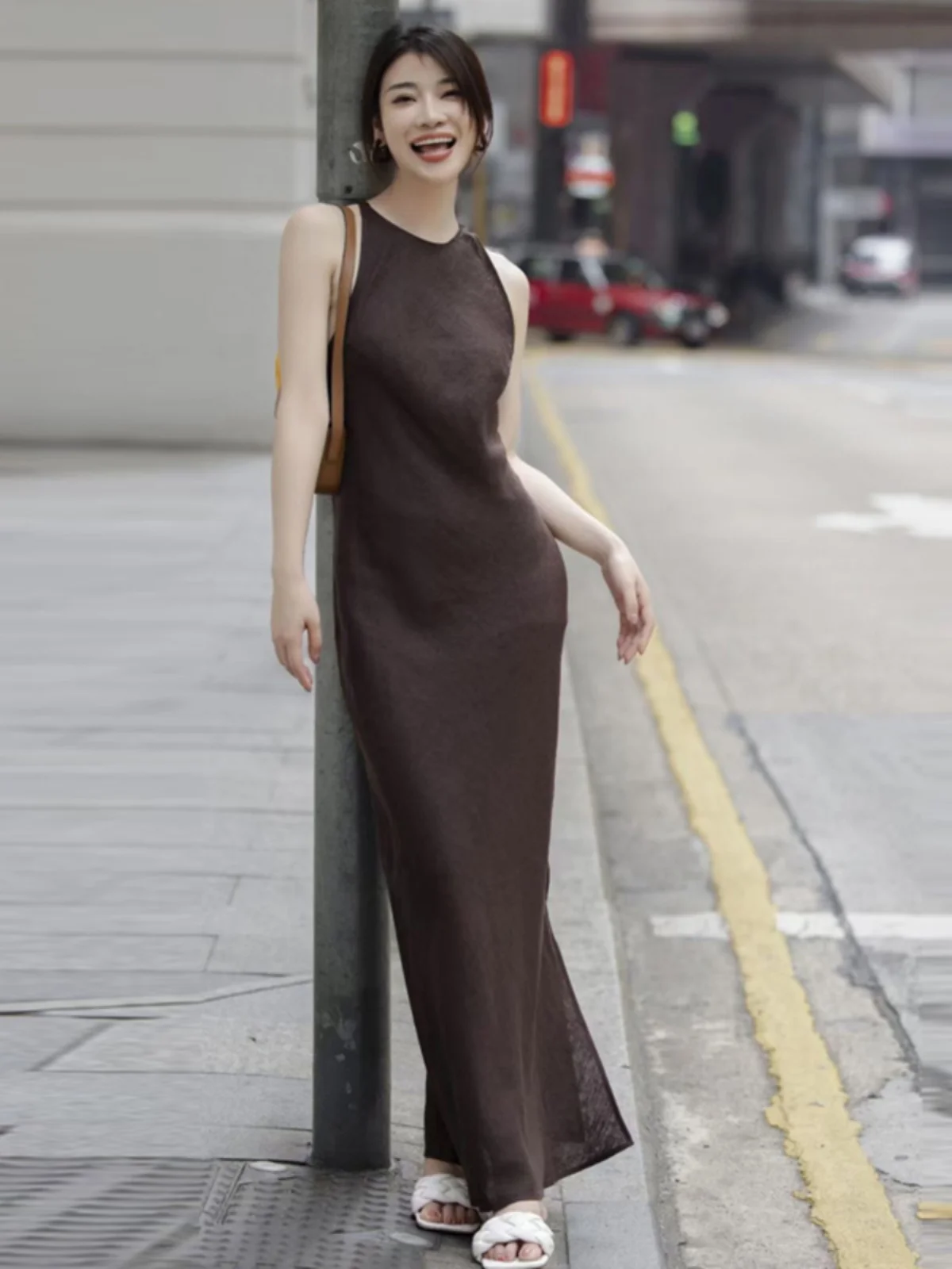 

2024 Women's Clothing Sleeveless vest maxi dress Spring Summer New 0629