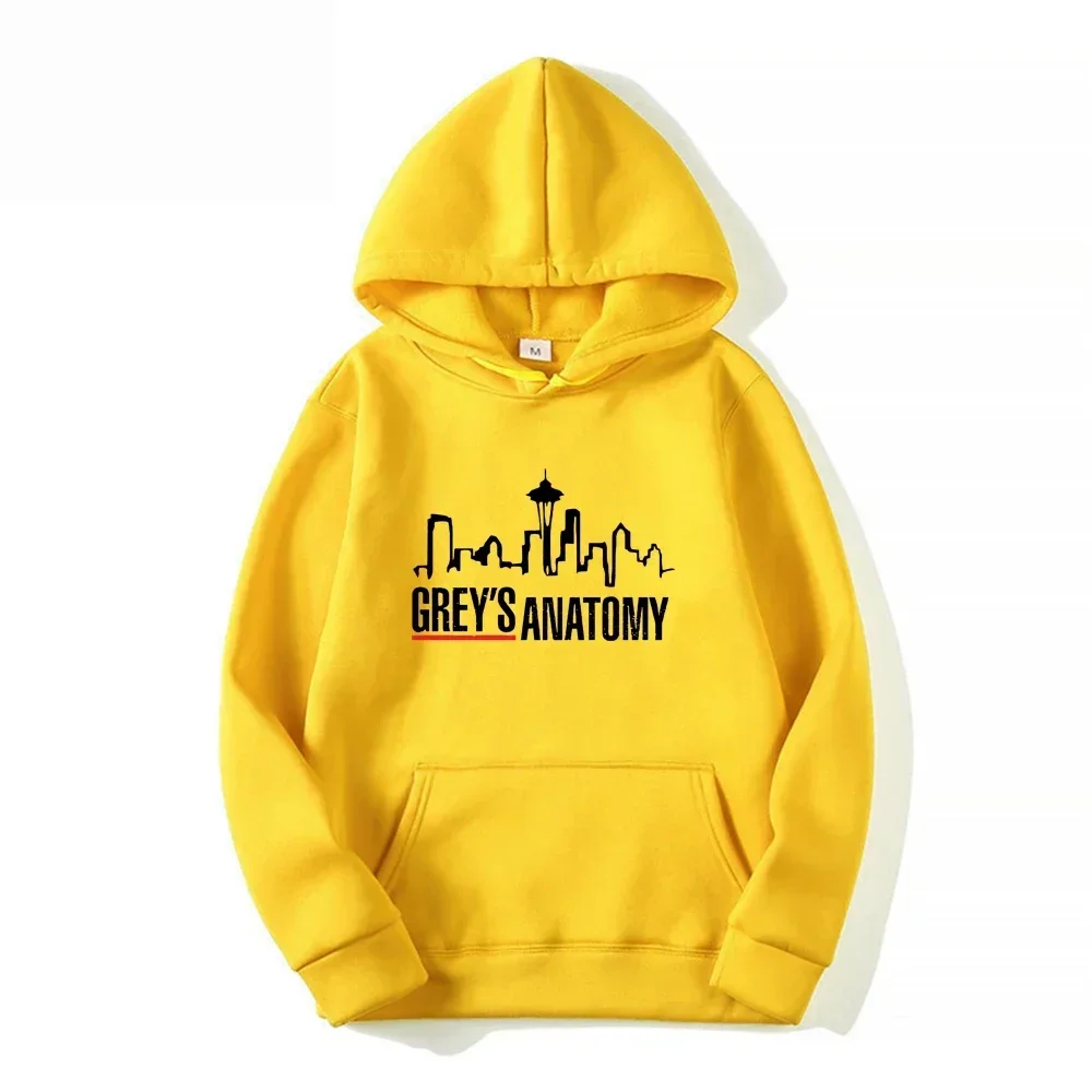 رمادي تشريح هوديي رمادي سلون التذكاري مستشفى هوديس الرجال طويلة الأكمام البلوفرات بلايز عادية برنامج تلفزيوني مستوحاة البلوز