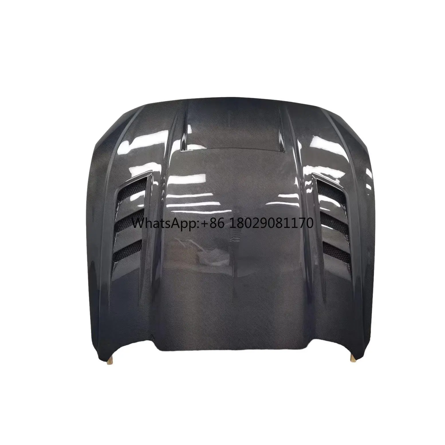 Capó delantero de fibra de carbono estilo TF para Ford Mustang, S550.2, EcoBoost, Mach1, GT 2018, 2019, 2020, 2021, 2022, 2023