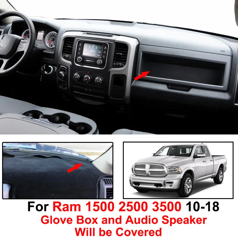 Dashboard Cover Dashmat Dash Mat SunShade DashBoard Cover Carpet For Dodge Ram 1500 2500 3500 2010 2011 2012 2013 2014 2015-2018