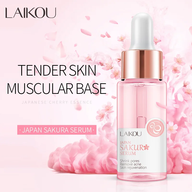 LAIKOU 17ML Japan Sakura Serum Nourish Essense Oil Control Brightening Moisturizing Skin ​Refreshing Serum Skin Care Face Care