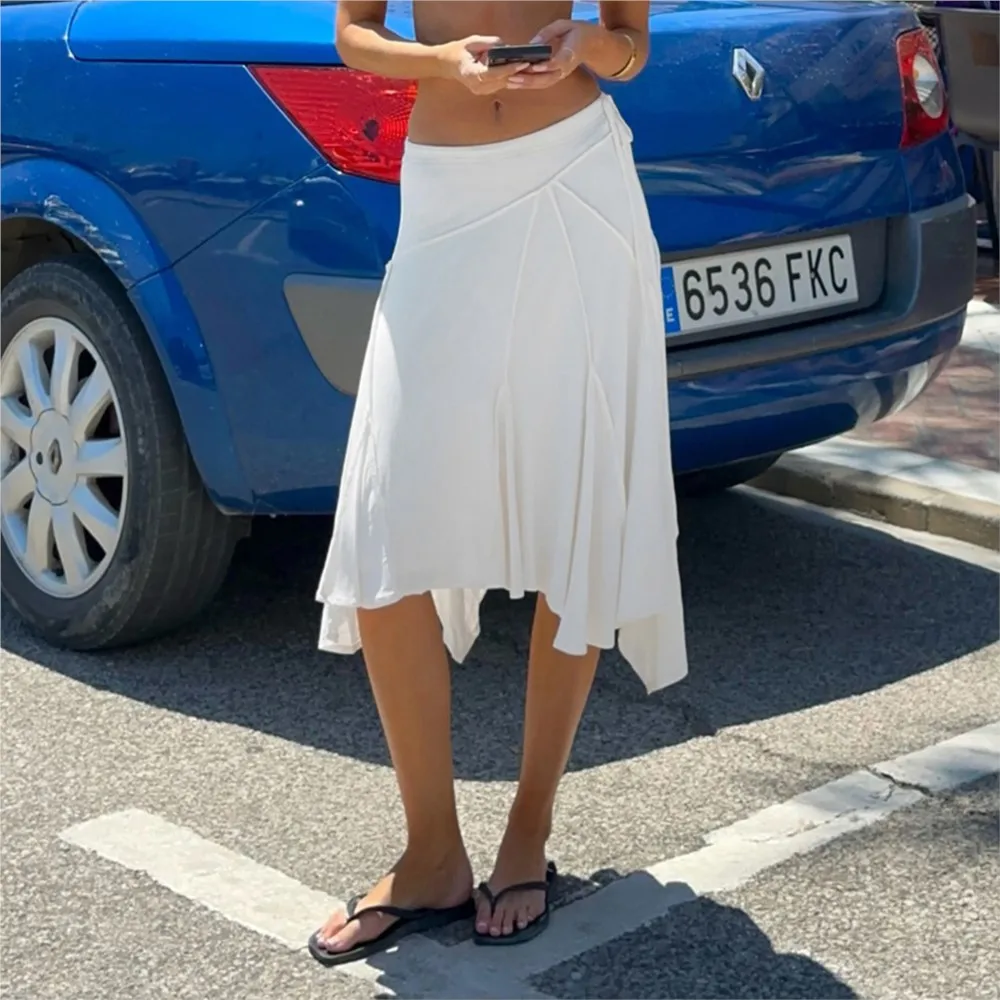 

Slim Elegant Skirts For Woman Skirt Temperament Women's Clothing French Simple Style Irregular Hem Comfortable Holiday All-match