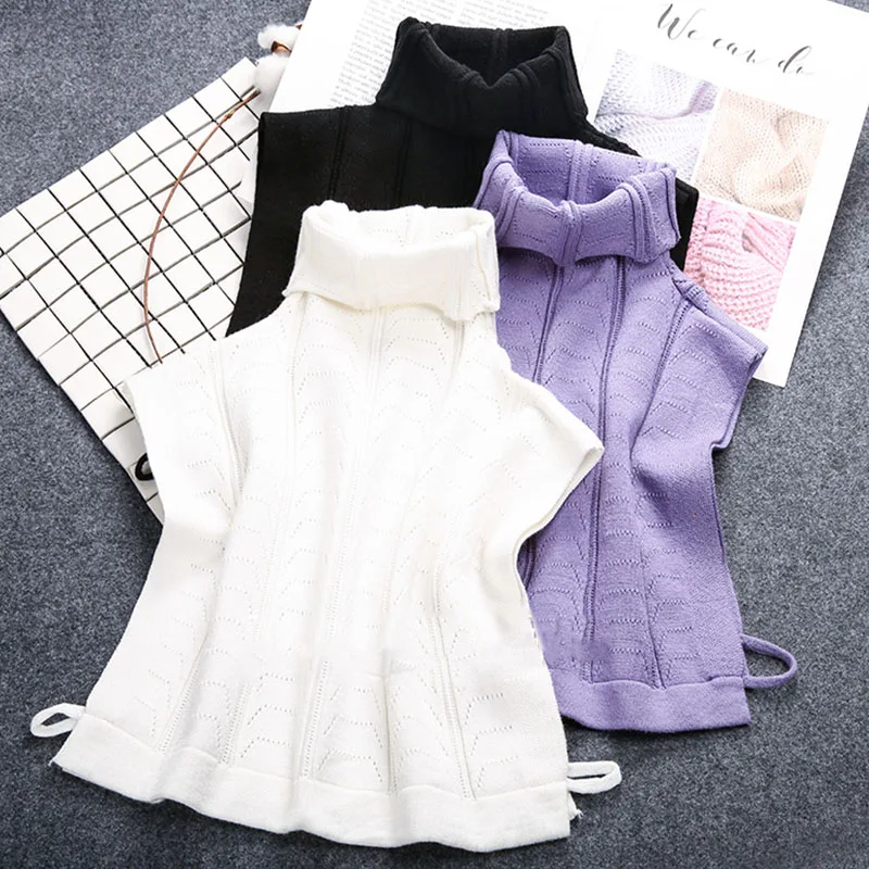 

Warm White Turtleneck False Collar Stand Woman Black Fake Collar Women Removable Sweater Shirt Ladies Detachable Collar Kraagje
