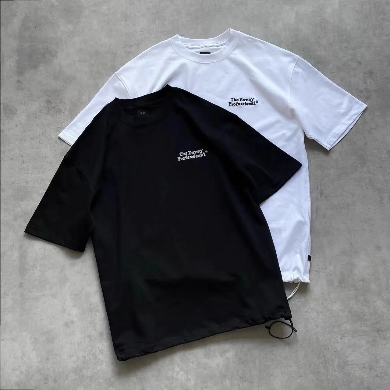 

Свободная круглая футболка Ennoy Profional с вышивкой в японском стиле ort Sve Ne, легкая повседневная футболка с завязками