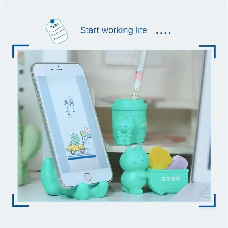 휴대폰용 내구성 거치대, 휴대하기 쉽고 견고하며 낙하 방지, 귀엽고 재미있는 사무용품, 심플하고 세련된 선물