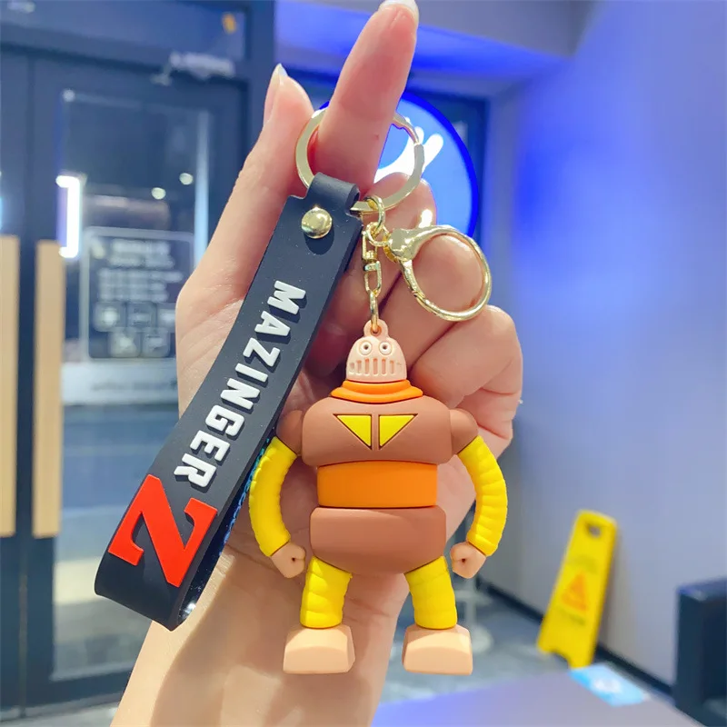Anime Mazinger Z Keychain Cartoon Doll Keyring Ornament Robot