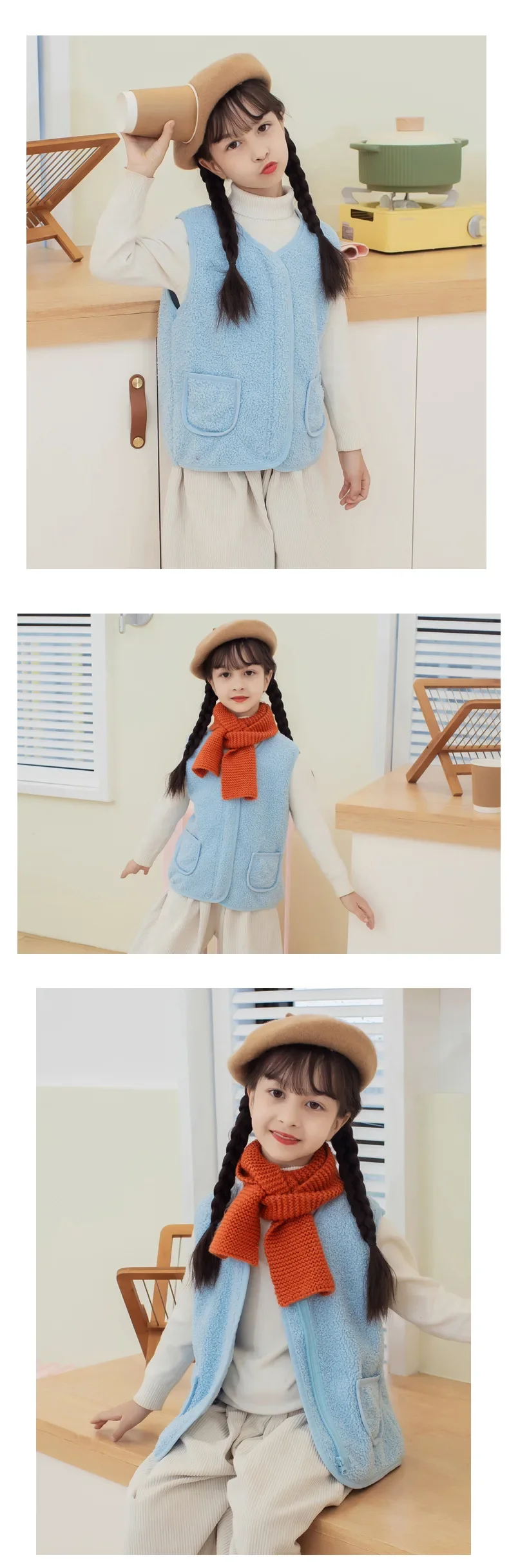 Neue Herbst-Winter-Fleece-Weste für Jungen und Mädchen, Baby-Freizeitweste, weiche, atmungsaktive Kinder-Innenweste, winddichte Alltagsjacke für Kinder – Detail 19