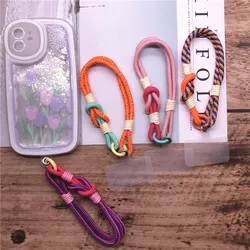 Wrist Strap Hand Lanyard Mobile Phone Cord Keychain Cell Phone Luxury Hanging Rope Short Braid