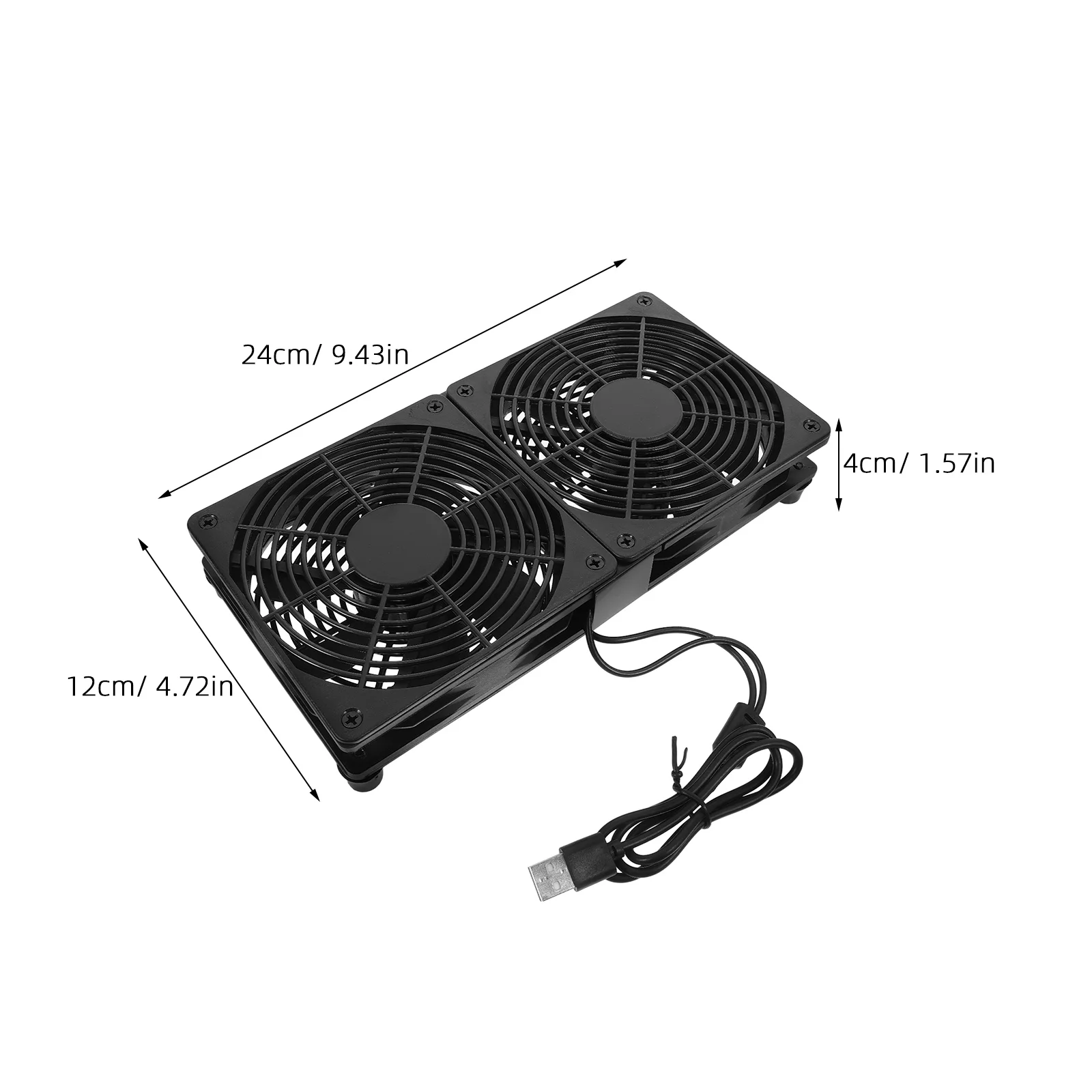 Portable Cooling Dual Fans Clip on USB Powered Abs Small Window Mini For Computer