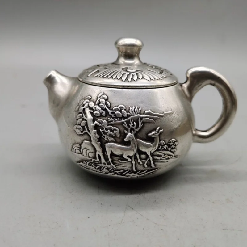 

Antique Copperware Collection Old Silver Tibetan Silver Wine Pot This vessel has a patina that's smooth and lustrous,Correct sha