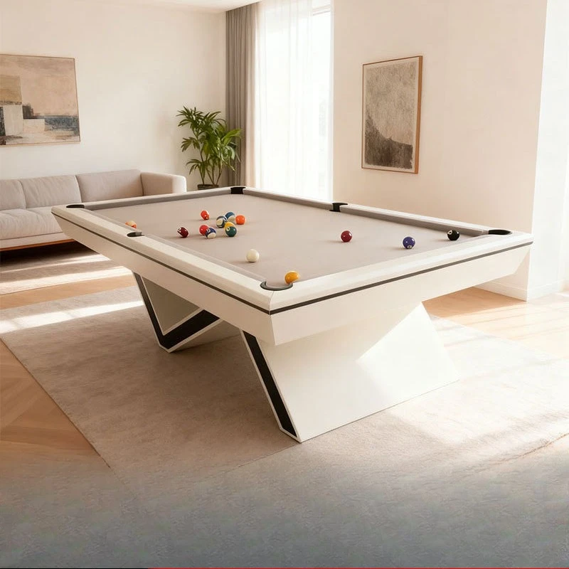 commercial marble solid wood billiard table, adult American black eight multi-functional table tennis table