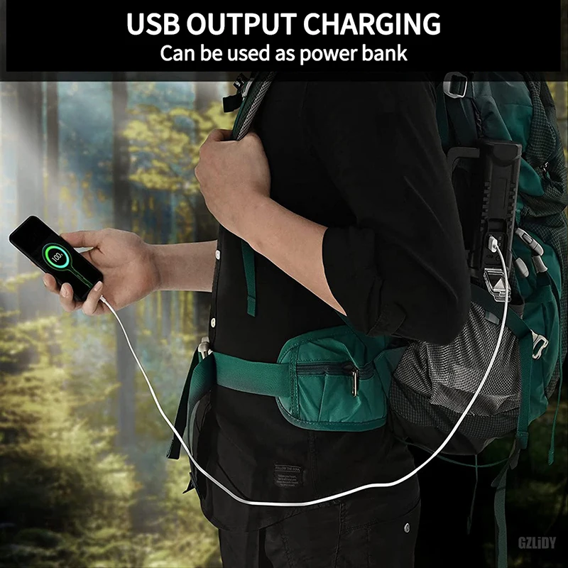 Flashlight Searchlight Handheld Lamp Big Head Strong Light USB Charge Outdoor Waterproof Long Range Multi functional Flashlight