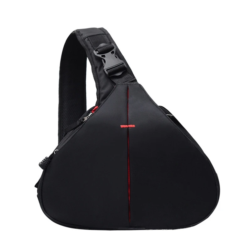 Bolsa de ombro para câmera DSLR, bolsa pequena de viagem à prova d'água para fotografia, bolsa triangular para câmera digital