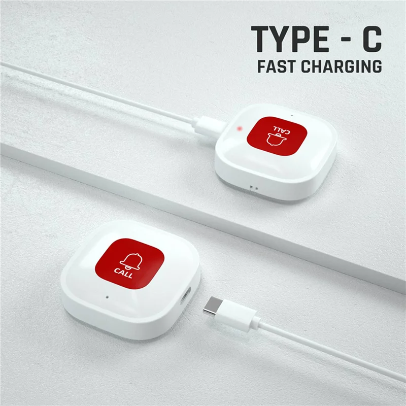 A66F-2Pack Tuya Wifi Smart SOS Call Button Wireless Caregiver Pager Phone Alert Transmitter Emergency Call Button