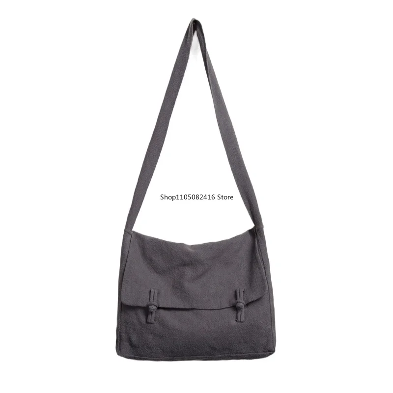 

Мужская сумка через плечо в китайском стиле из хлопка и льна, повседневная наклонная сумка на плечо с дизайном пуговиц, сумка для отдыха в стиле дзен-монах, сумка Hanfu Fu