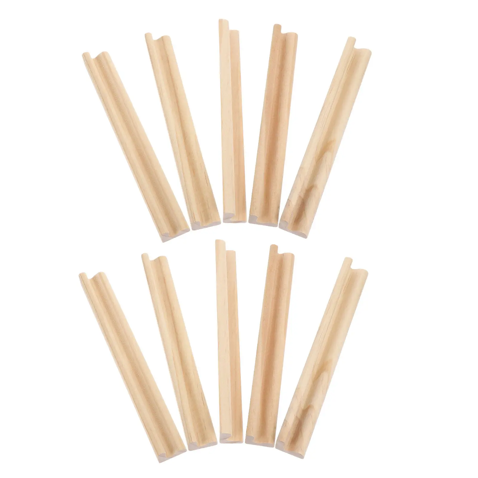 10Pcs 나무 도미노 베이스 스탠드 17Cm 자연 마감 안정적인 타일 홀더 게임 주최자 보드 게임 액세서리 편지 트레이