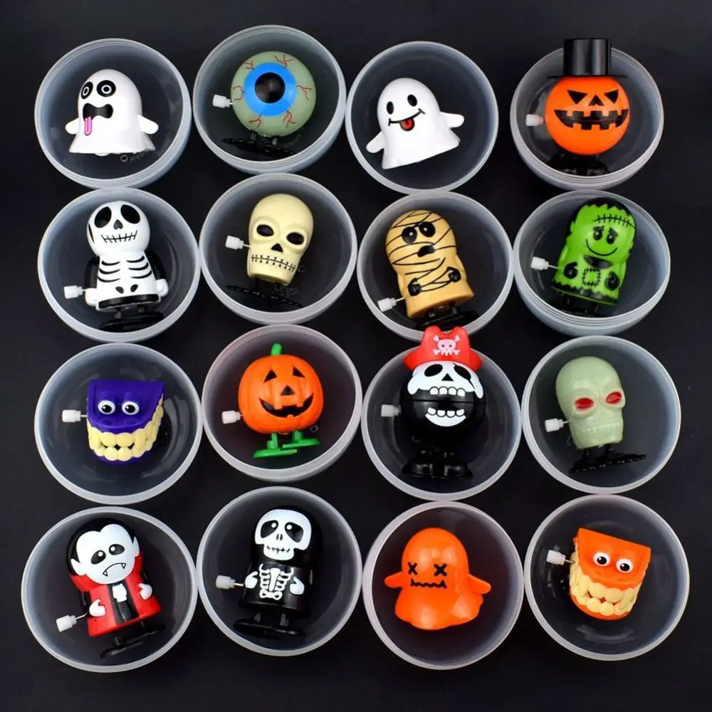 

Halloween Series Wind-up Toy Jumping Ghost Halloween Clockwork Toys Pirate Head Fairy Spirit Prank Toys Party Interactive Props