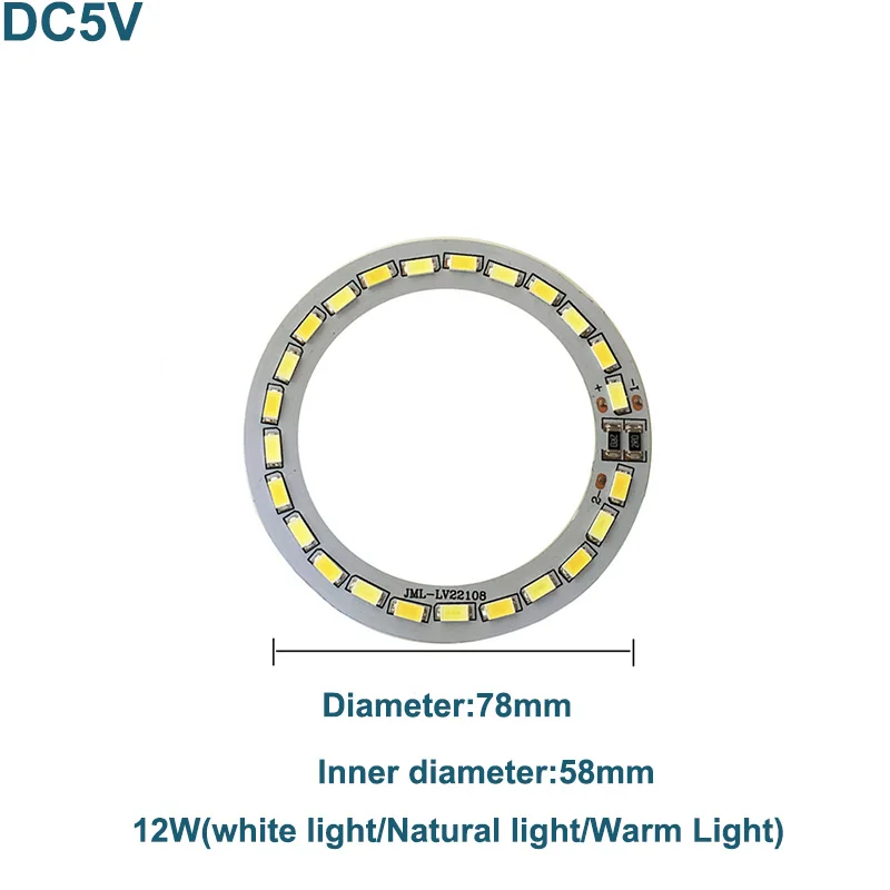 1pcs 1.5M USB  Male Plug Cable DC5V LED lights Online 4keys Switch Dimming Controller With 10W 12W 3000K+6500K Light Board