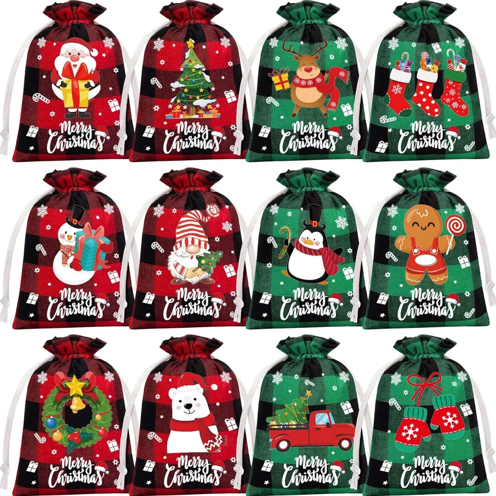 New 3x3 Cube Bags Christmas Themed Cube Storage Bag Set Children's 10x15cm Gift Bag Packing Cubes Toys for Kids