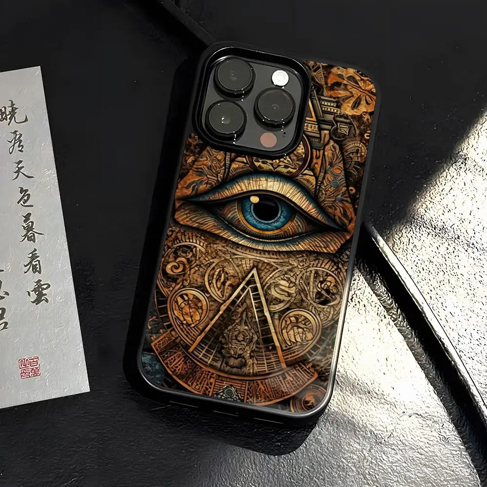 Egyptian Eye of Horus Art Phone Case PC+TPU for iphone 16ProMax 15 14 11 12 13 Pro Xs Max Mini Xr X Plus Coque