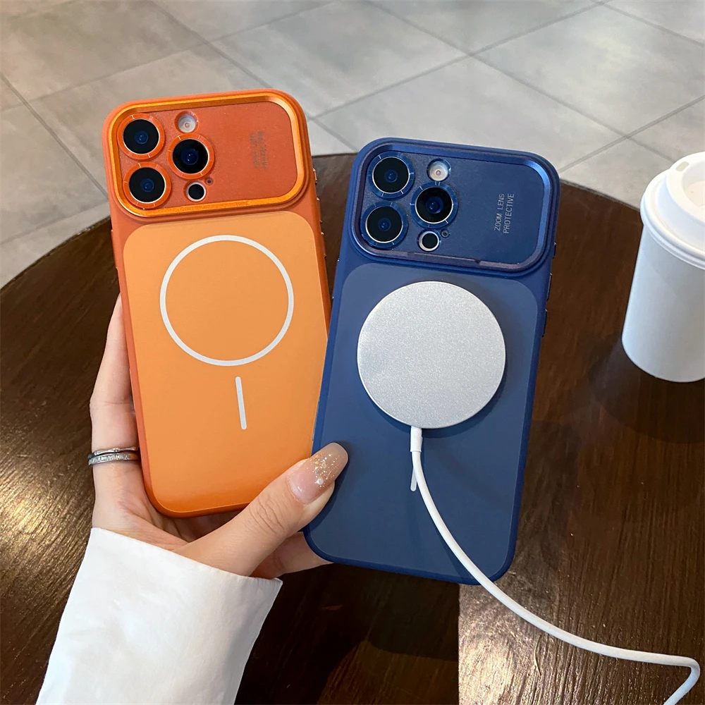 حافظة لهاتف آيفون 17 16 15 14 برو ماكس من البولي يوريثان الحراري لهاتف Magsafe شحن لاسلكي حماية الكاميرا غطاء خلفي ممتص للصدمات