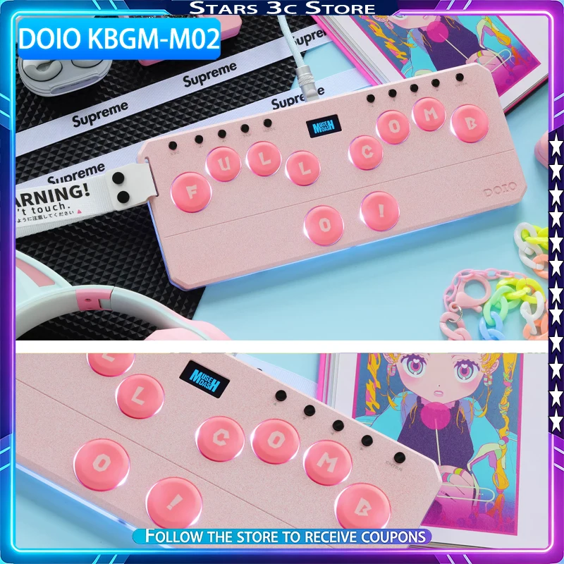 

DOIO KBGM-M02 Rhythm Game Mechanical Keyboard Aluminum Alloy Hot Swappable Low Shaft Ergonomics VIA Gaming Keyboard
