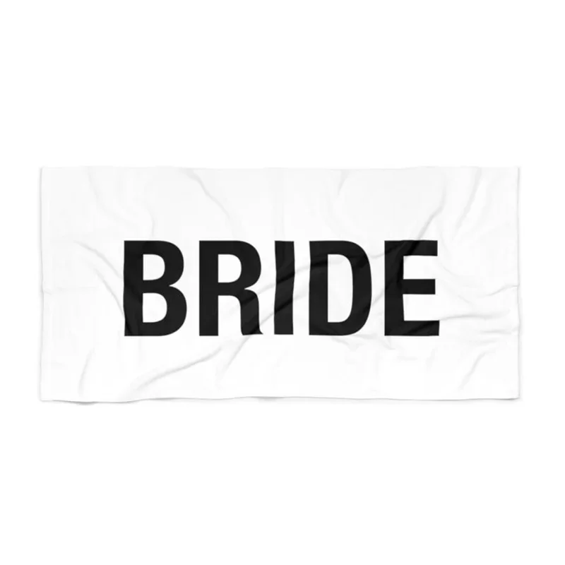 Bachelorette Party bride beach towel wedding engagement Bridal Shower Bridesmaid matron maid of honor Proposal Gift Honeymoon