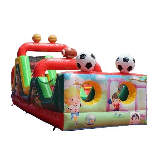 

Sky high ferris wheel clown inflatable bouncy castle with slide N obstacles inside from China Inflatable manufacturer