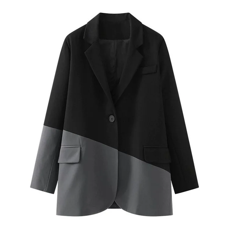 

Spring 2025 Women's Casual s Jaets Ladies Suits Coats Straight Cut Polyester Long Sve Single Button Single Breasted