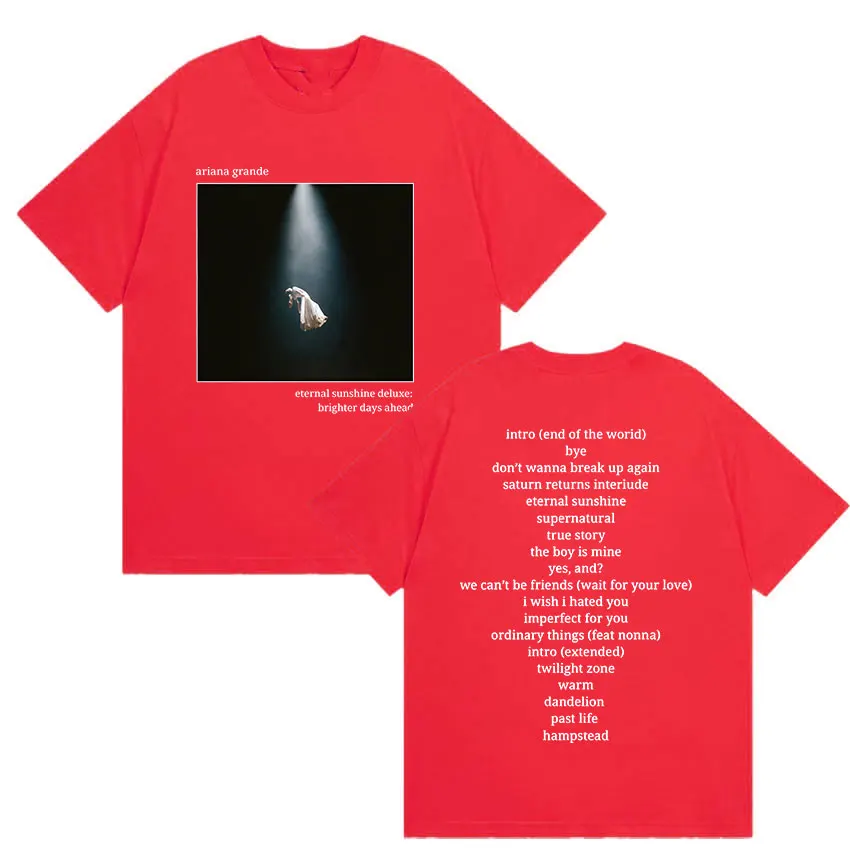 Ariana Grande Brighter Days Ahead Album 2025 Grafik-T-Shirts für Männer und Frauen, Hip-Hop-Mode, kurzärmeliges T-Shirt, Streetwear